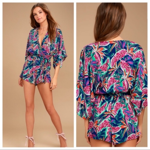 Lulus Pants - Lulu's | Hypnotized Purple Print Romper